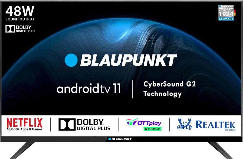 Blaupunkt CyberSound G2 Series 100 cm (40 inch) Full HD LED Smart Android TV with Dolby Digital Plus & 48 W Sound Output 40CSG7112