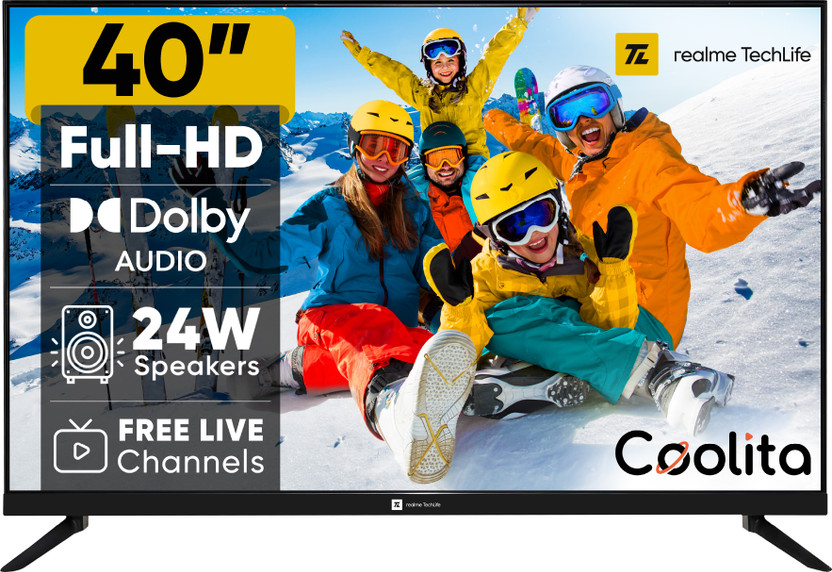 realme TechLife 100 cm (40 inch) QLED Full HD Smart Coolita TV 2026 Edition(40FHDCDRWSBB)