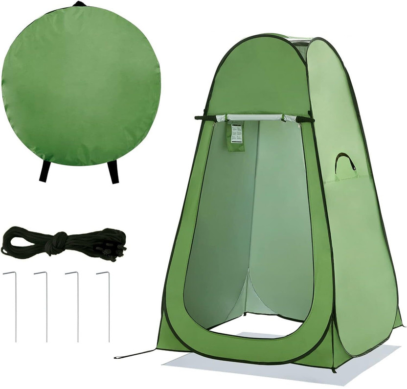 WAKTORO Toilet Tent for Camping and Hiking (Green) Tent - For 1 Person (Green) Tent - For Camping Tent(Green)