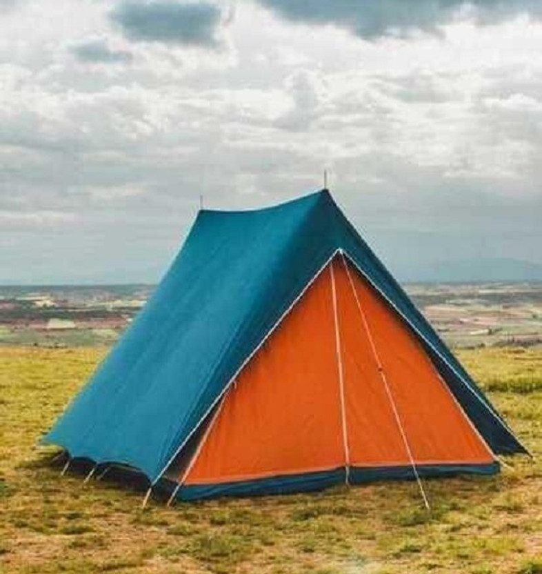 mountcrest Alpine Tent Portable & Waterproof Outdoor Camping / Hiking Tent - For 4 Person(Blue, Orange)