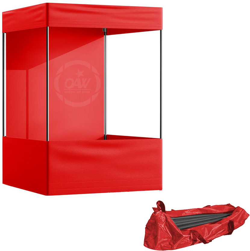 Online Ad Work Canopy Tent Foldable for Advertisement Branding Promotion -4 X 4 X 7ft, Tent Tent - For Advertising, Promotional,Event Etc.(Red)
