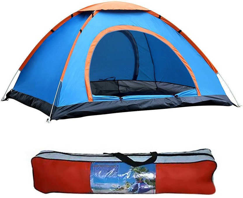 DEVICE Portable Tent For Camping 5-10 Minutes Easy Setup Ideal For 6-7 Persons Tent - For camping, picninc, tour, hiking(Blue)