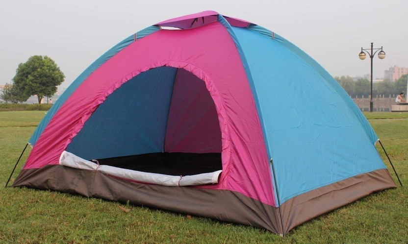 KriShyam 4Person Camping Tent Includes Carrying Bag Lightweight Portable Dome Tent - For Backpacking, Hiking, Beach for Indoor & Outdoors(Multicolor)
