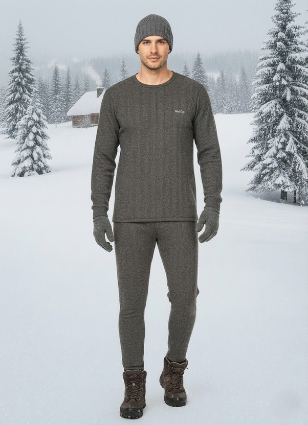 WoolSoft TBC New Winter Collection Men Full Sleeve SET Winter Wear Warmer Inner Wear Men Top - Pyjama Set Thermal