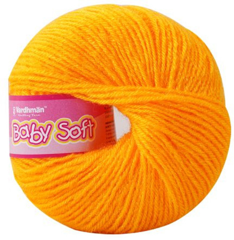 ARTPARASITE Babysoft Wool Knitting Yarn Wool Crochet Yarn Wool Hand Knitting Hats Orange Thread(86 m Pack of6)