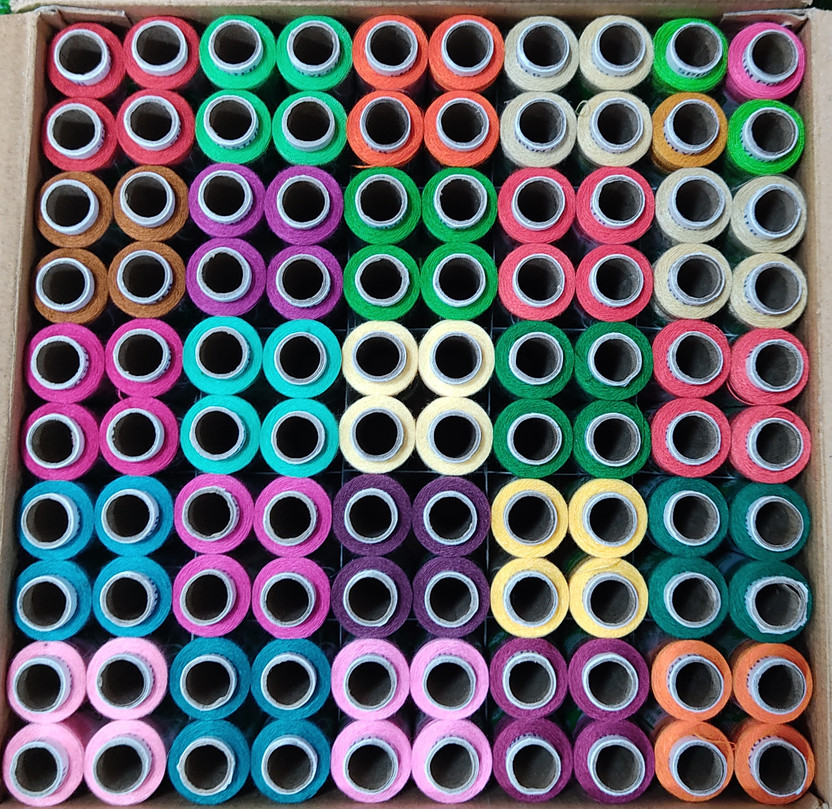 TOREX TOREX® Polyester Sewing & Stitching 24 Shade of Multicolored In Box L-12 Thread Thread(150 m Pack of100)