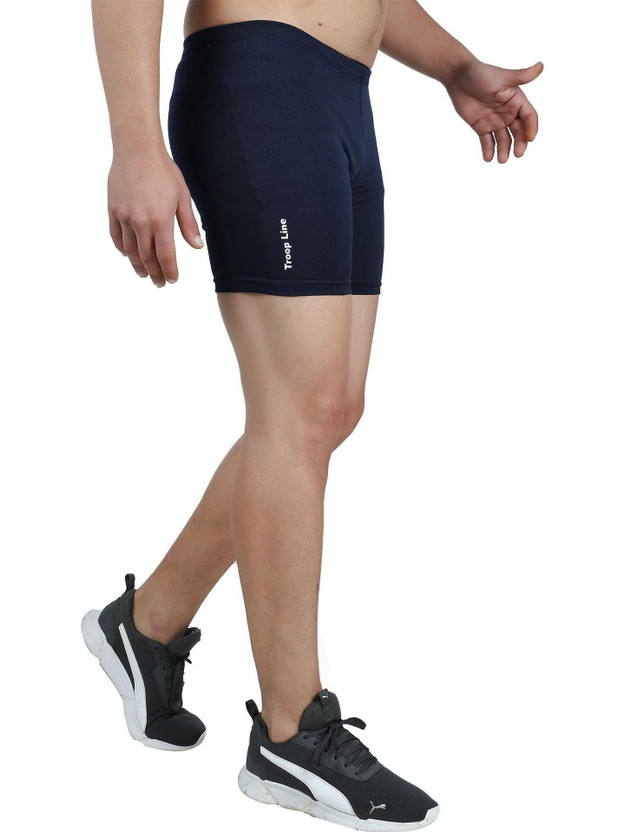 TroopLine TroopLine Solid Men Dark Blue Tights - Flipkart Deal