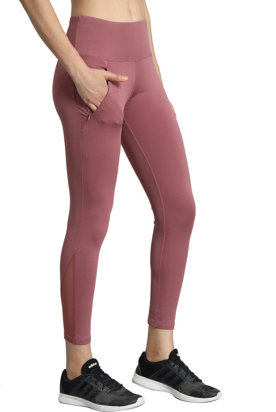 Mehrang Solid Women Pink Tights