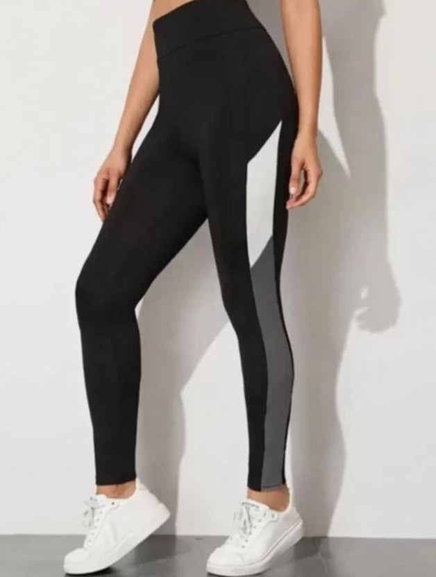 Asjeggings Color Block Women Black Tights