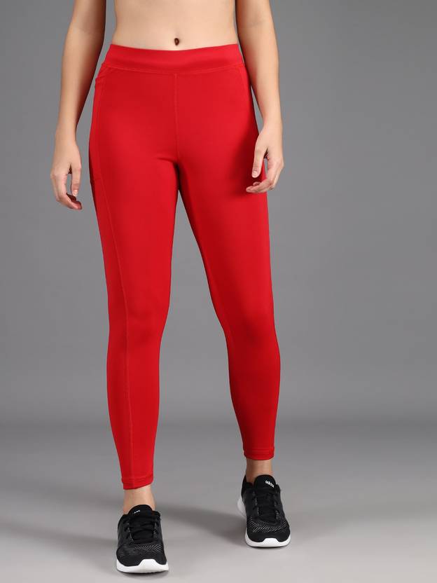 BEING RUNNER Solid Women Red Tights Buy BEING RUNNER Solid Women Red