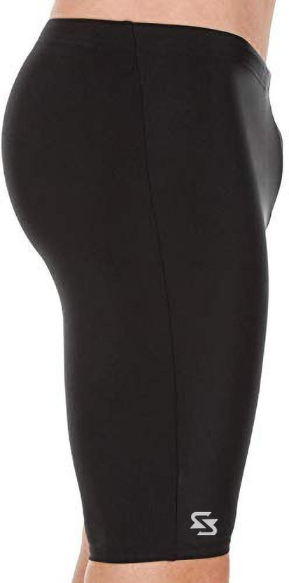 Sportinger Solid Men Black Tights