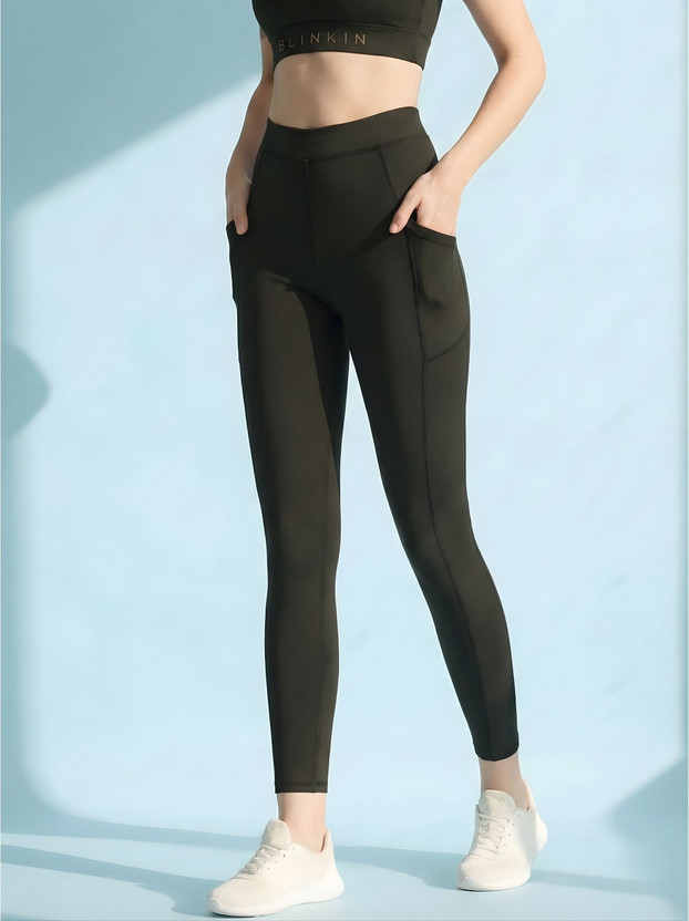 BLINKIN Solid Women Black Tights