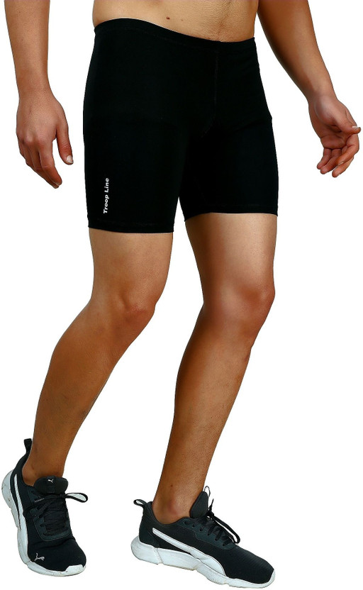 TroopLine Solid Men Black Tights