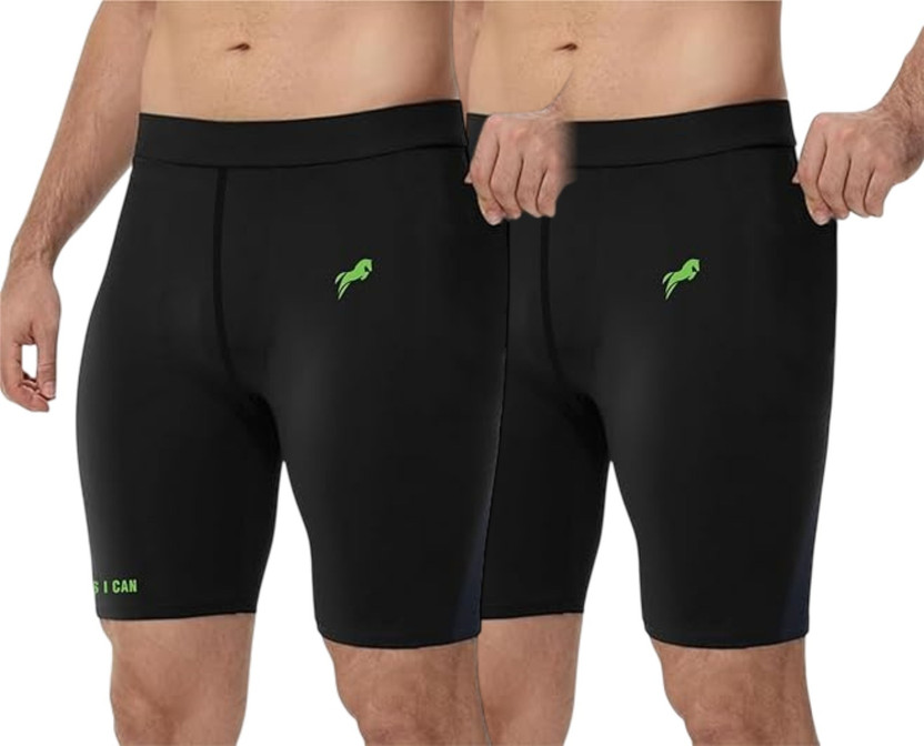 Just Rider Solid Men Black Tights