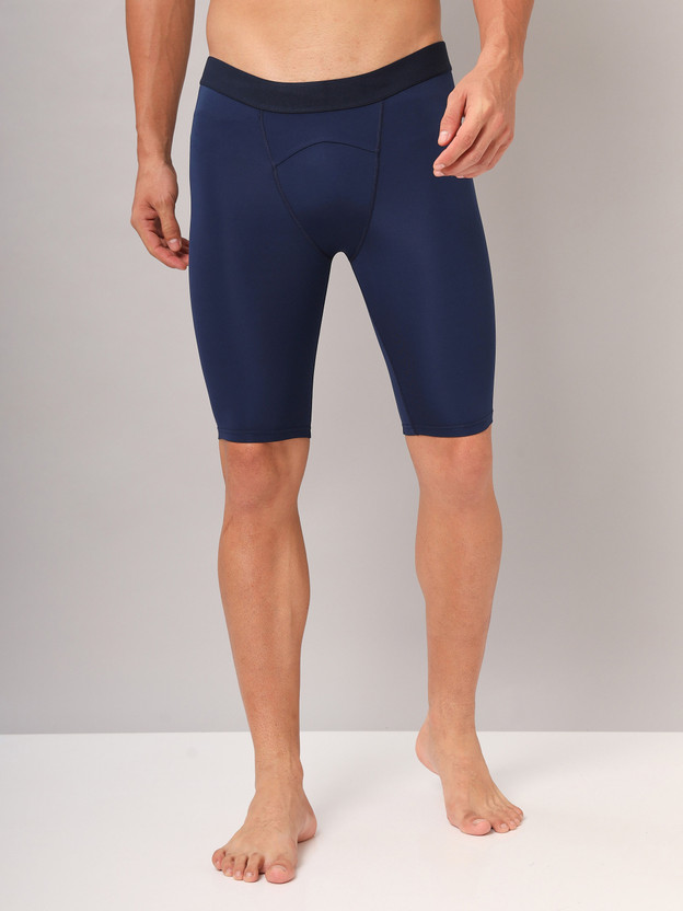 TECHNOSPORT Solid Men Blue Tights