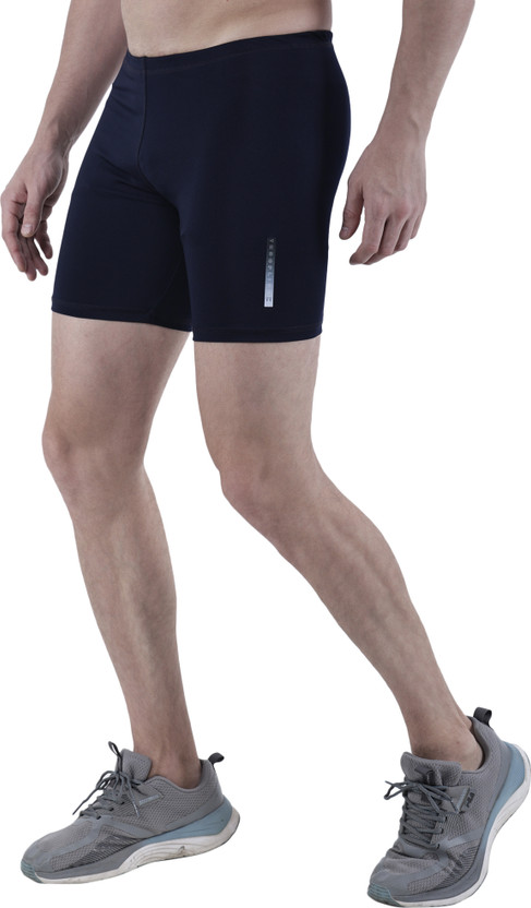 TroopLine Solid Men Dark Blue Tights