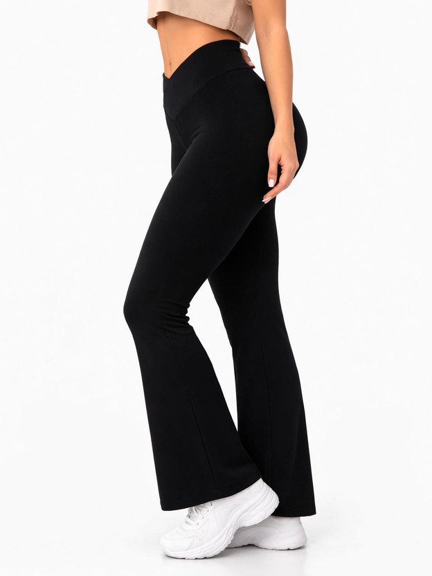 GATIMAN Solid Women Black Tights