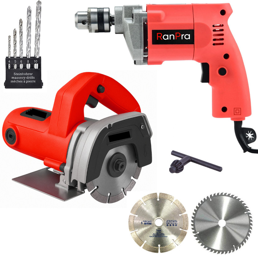 RanPra RanPra 4INCH MARBLE /TILES CUTTER AND 10MM DRILL MACHINE Handheld Tile Cutter(1100 W) - Flipkart Deal