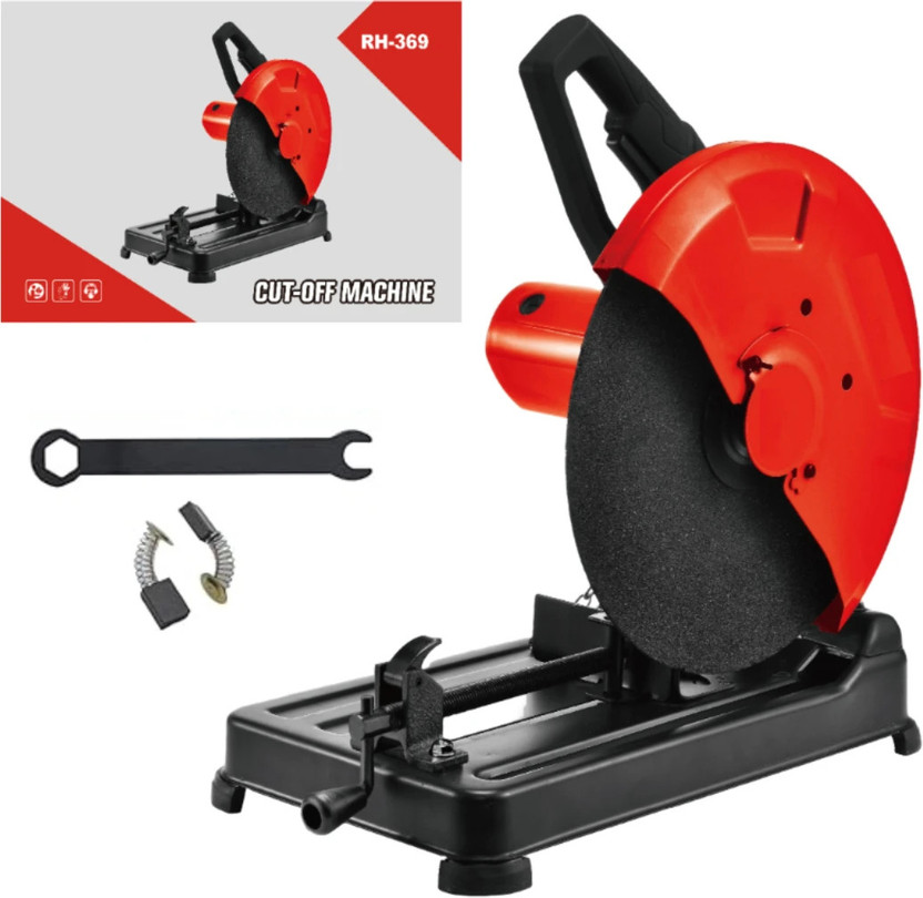 RanPra 355mm Cut Off Machine with D-Type Handle | Ideal for Metalwork, Pipes, Rods Chop Saw(2500 W)