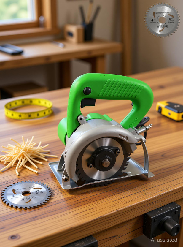 Hillgrove HGCM1278M3 Cutting Machine Saw for Tile/Marble/Wood with 1Pcs Wood Cutting Wheel Marble Cutter(1050 W)