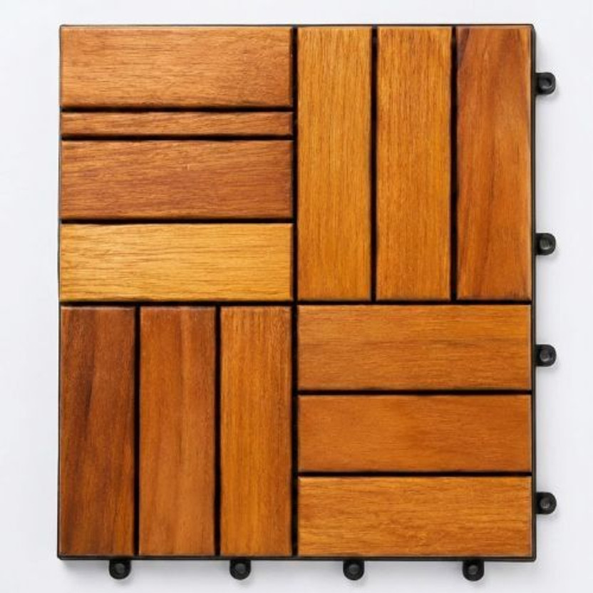 Decking Decking Tile Fusion Weave DTFW 01 Full Polished Wood(Interlocking Tile) - Flipkart Deal