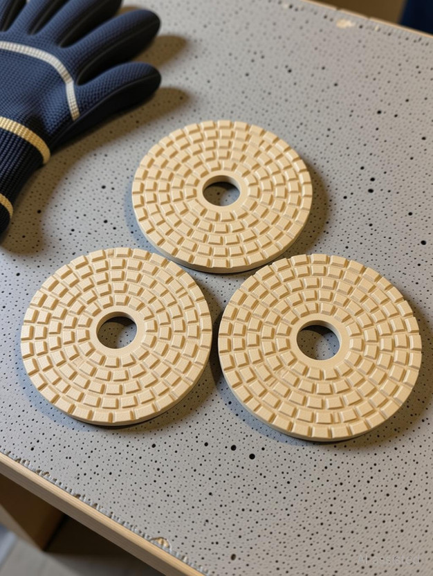 SK TRADERS 5MM Diamond Polishing Pad 3 Piece Set (Grit 36, 60, 100) Full Polished Marble(Glossy Tile, Pack of 3)