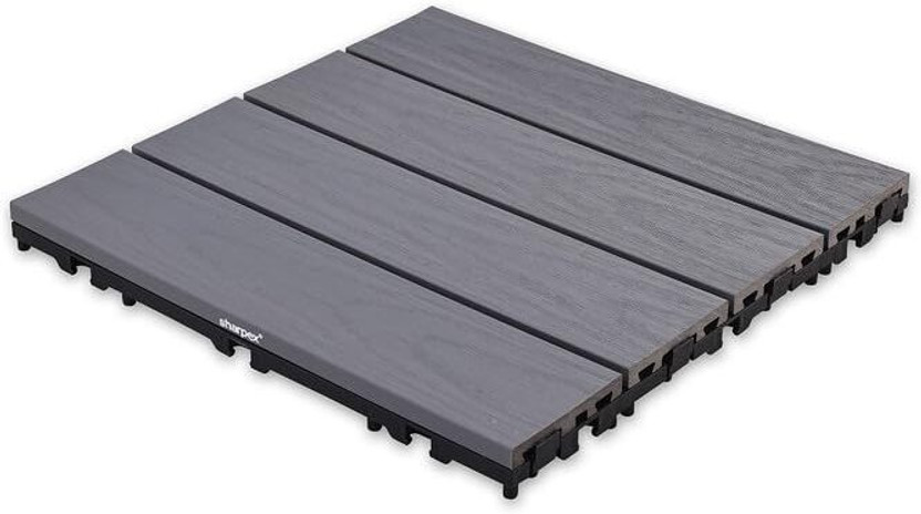 Sharpex Interlocking Deck Tiles Water Resistant - 1 Semi Glossy Textured(Interlocking Tile)