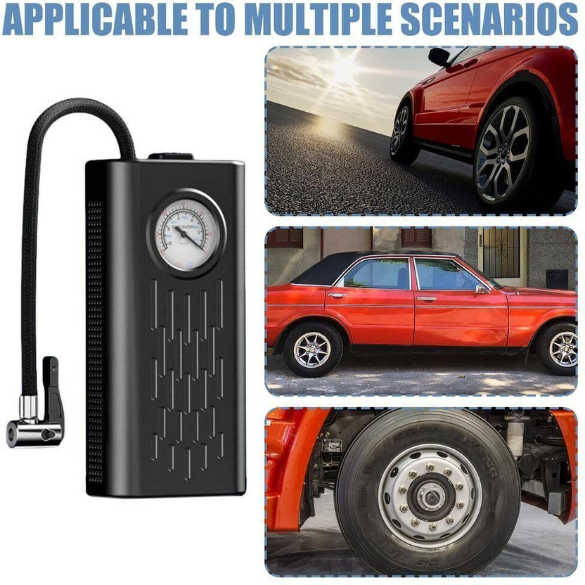 Crox Compact Electric Air Pump for Car 150 psi Tyre Air Pump for Car & Bike(Air Compressor, Rechargeable, Type-C Charging, Air Inflator, Digital Display)