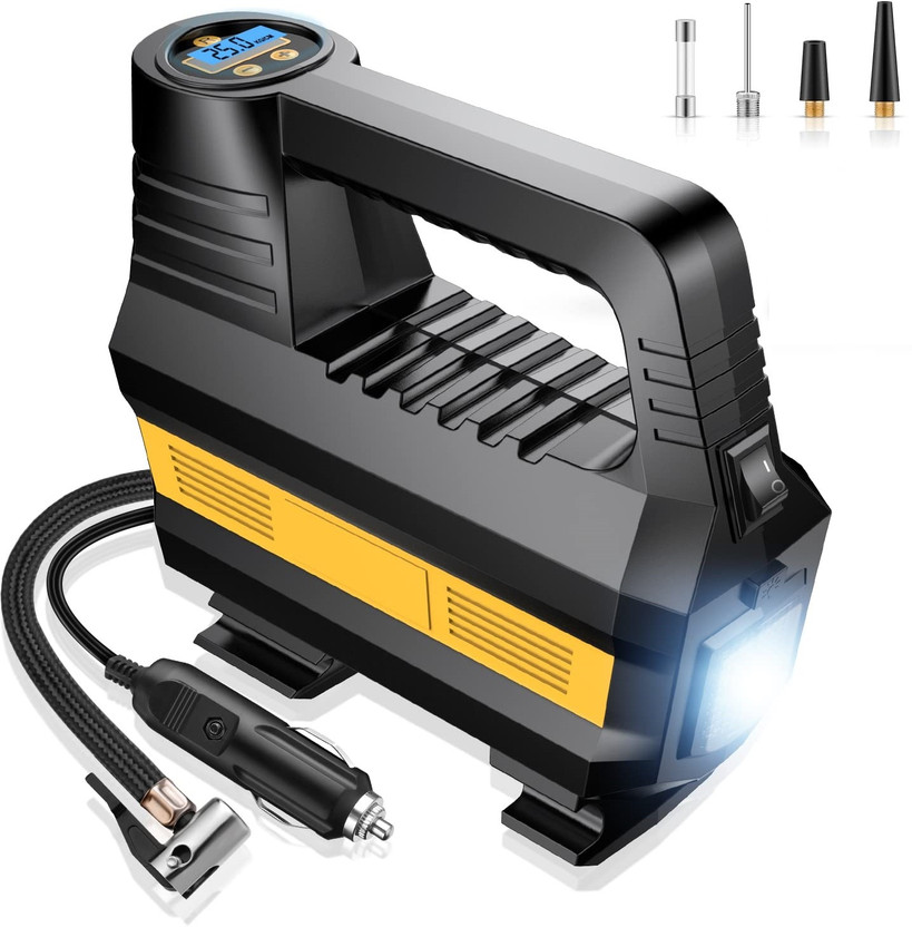 Star Work AIR COMPRESSOR With Lilght 150 psi Tyre Air Pump for Car & Bike(Air Compressor, Portable)