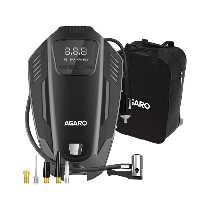 AGARO Primo 150 psi Tyre Air Pump for Car & Bike(Portable, Compact, LED Light, Air Inflator, Air Compressor)