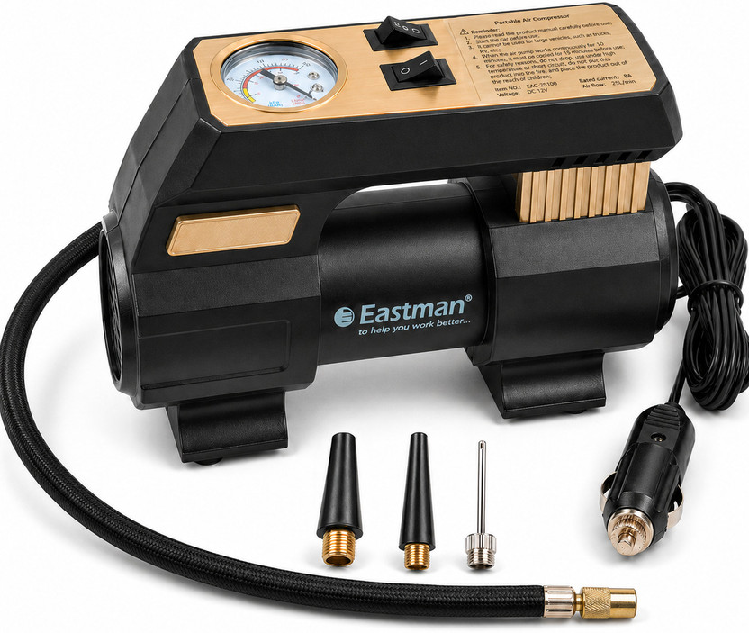EASTMAN EAC-25100 100 psi Tyre Air Pump for Car & Bike