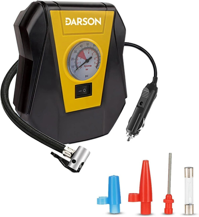 Darson TID-100 100 psi Tyre Air Pump for Car & Bike(Bleeder Valve Present)