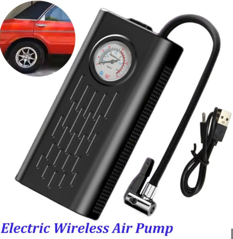 Crox Rechargeable Tire Inflator 150 psi Tyre Air Pump for Car & Bike(Air Inflator, Air Compressor, Type-C Charging, Rechargeable)