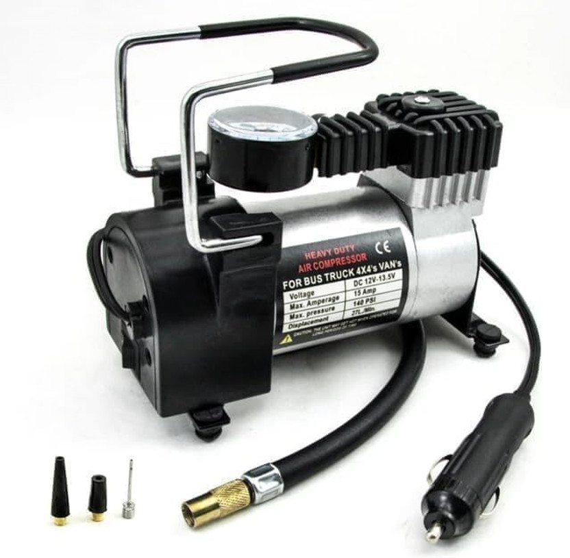 Aezara Car Air Compressor with Pressure Gauge 150 psi Tyre Air Pump for Car & Bike(Air Compressor)
