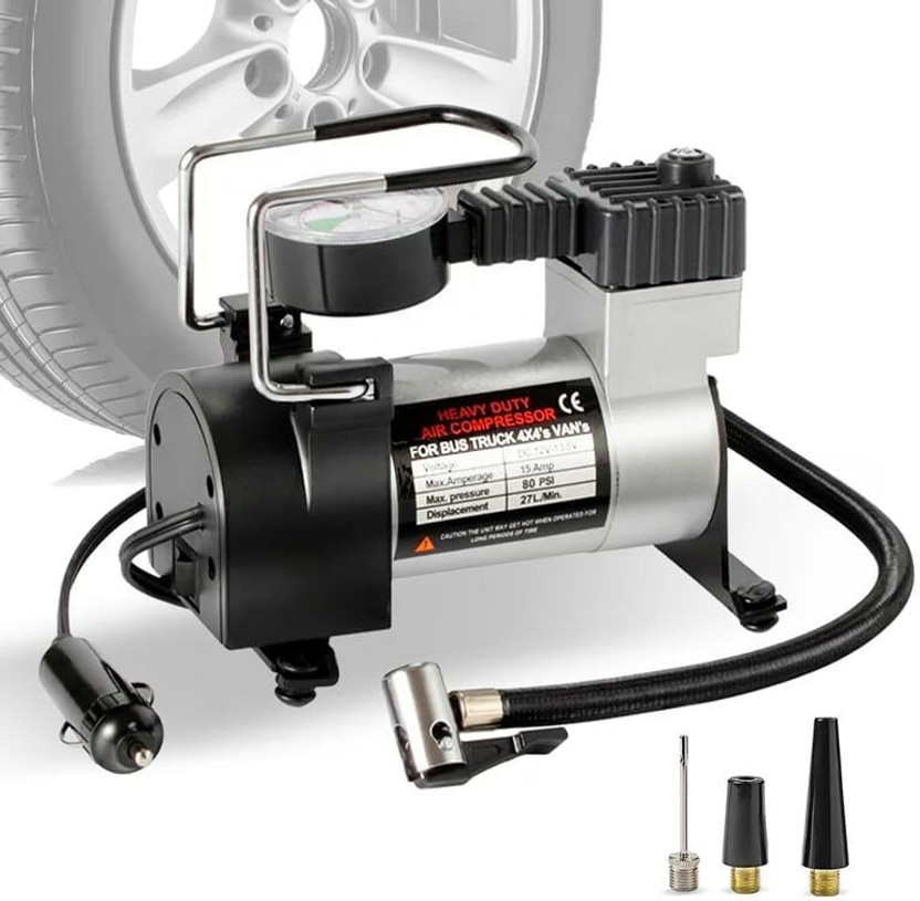 VICHAXAN Electric Air Compressor 12V DC Portable 160 psi Tyre Air Pump for Car & Bike(Air Compressor)