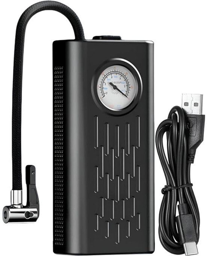 Nihiti Cordless Air Pump for Car & Bike Tyres 150 psi Tyre Air Pump for Car & Bike(Type-C Charging, Rechargeable, Air Compressor, Air Inflator)