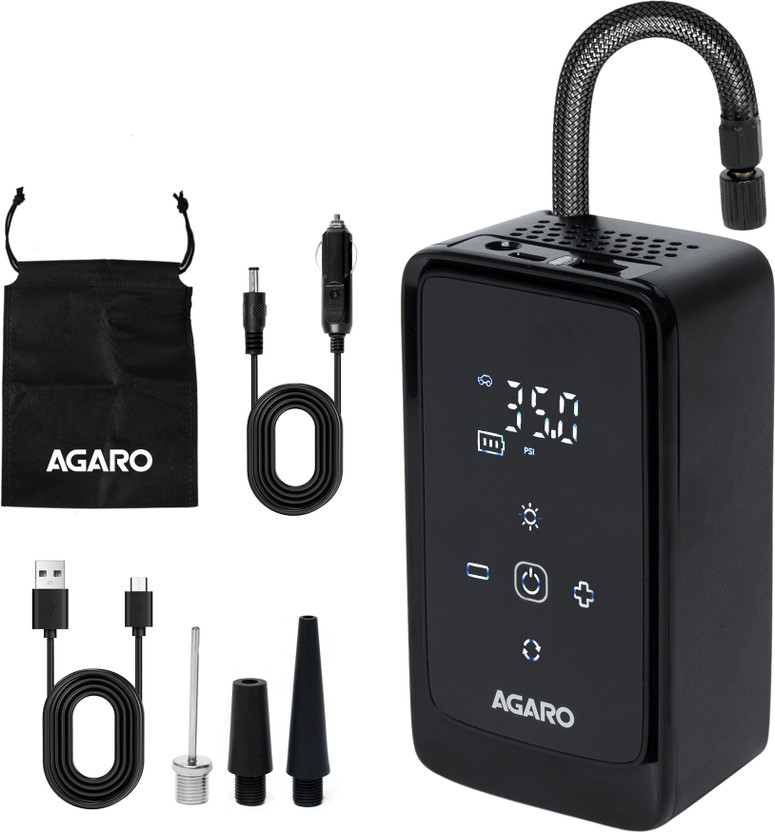 AGARO Atom Cordless Tyre Inflator 150 psi Tyre Air Pump for Car & Bike(Digital Display)