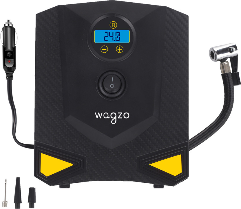 Wagzo WTI-6BZ Digital Tyre Inflator HeavyDuty 150 psi Tyre Air Pump for Car & Bike(Portable, Multiple Air Fill Modes, LED Light)
