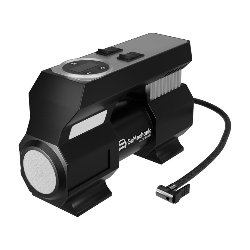 GoMechanic Gusto T4 150 psi Tyre Air Pump for Car & Bike(Auto Shut Off)