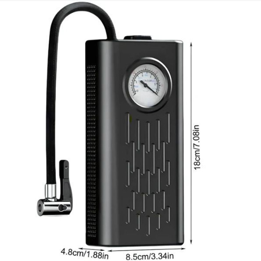 Crox USB Rechargeable Pump with Pressure 150 psi Tyre Air Pump for Car & Bike(Air Inflator, Type-C Charging, Rechargeable)