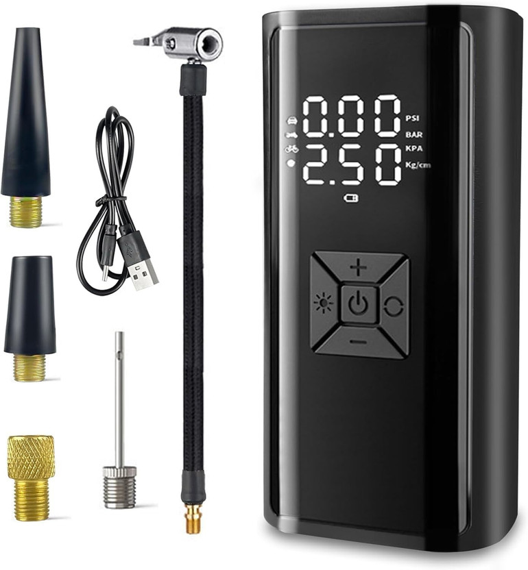 starprim 2104 150 psi Tyre Air Pump for Car & Bike(Auto Shut Off, Air Compressor, Digital Display, LED Light)