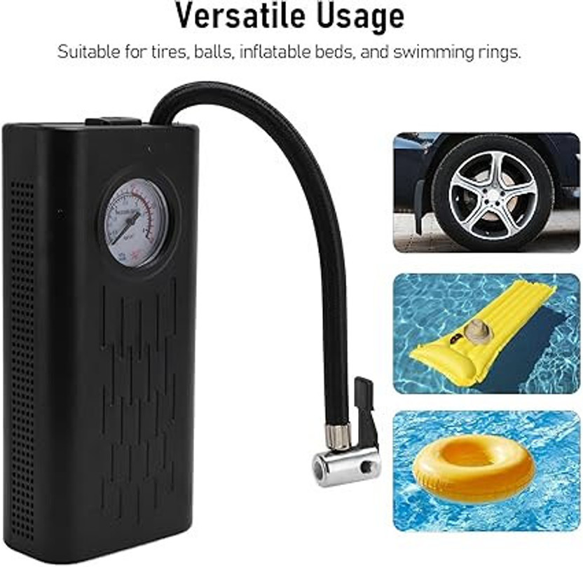 ONSKRI Air Pump black 150 psi Tyre Air Pump for Car & Bike(Air Compressor, Type-C Charging, Digital Display, Rechargeable)