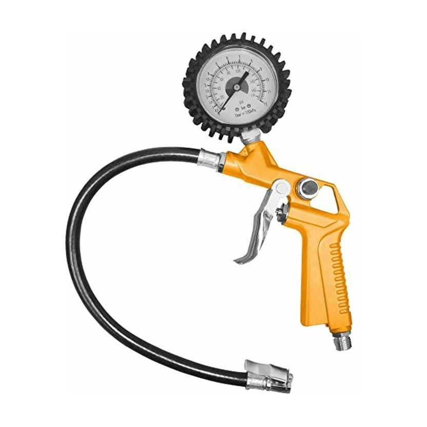 INGCO INGCO Analog Tire Pressure Gauge Tire Inflating Gun for Car, Bike 120PSI Air Compressor Fitting Tools(120 PSI) - Flipkart Deal