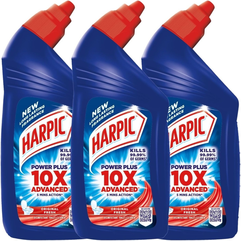 Harpic Toilet cleaner ( pack 3 ) Regular Liquid Toilet Cleaner(3 x 0.5 L)