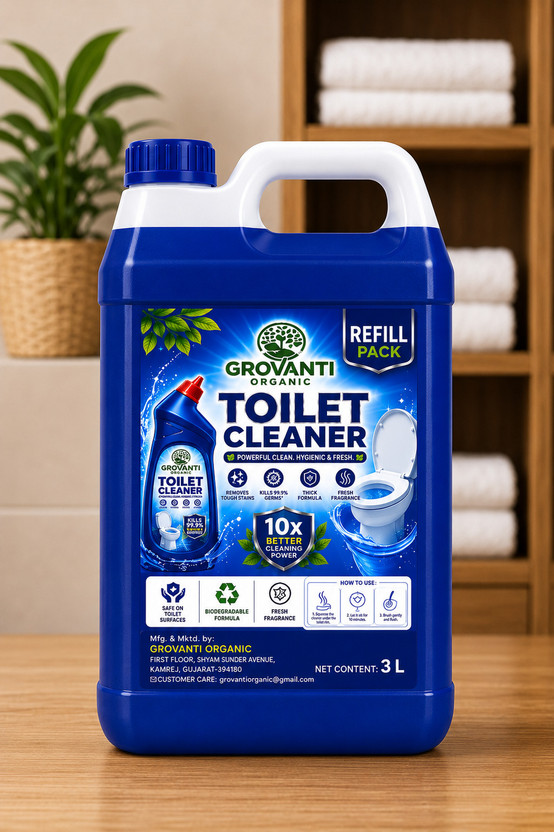 GROVANTI ORGANIC Toilet Cleaner Liquid Disinfectant Original Liquid Toilet Cleaner Original Liquid Toilet Cleaner(3 L)