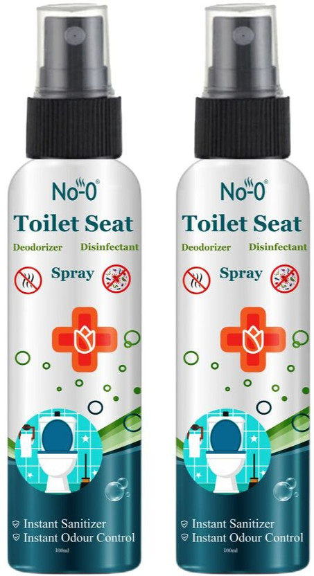 No-O Toilet Seat Sanitizer Spray Mint Spray Toilet Cleaner(2 x 100 ml)