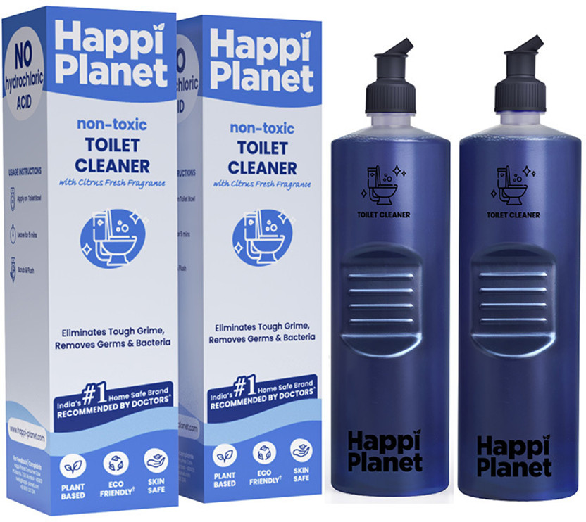 Happi Planet | 2L | Eco-Friendly Citrus Liquid Toilet Cleaner(2 x 1 L)