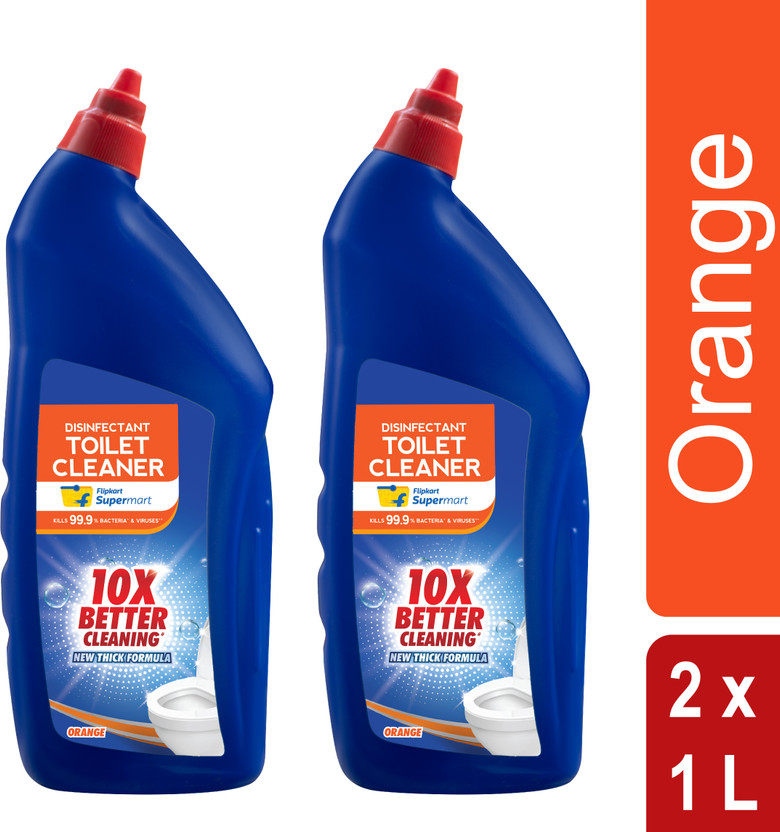 Flipkart Supermart Disinfectant Orange Liquid Toilet Cleaner(2 x 1 L)