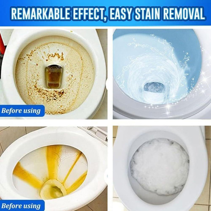 AKSHARAHANT Toilet pipe dredging angent cleaning powder toilet cleaner Lemon Liquid Toilet Cleaner(250 g)