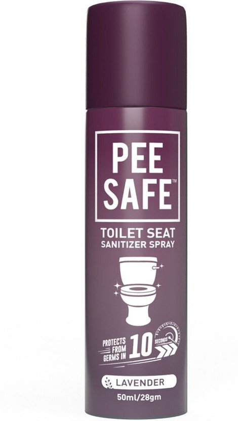 Pee Safe Toilet Seat Sanitizer Spray Lavender Lavender Spray Toilet Cleaner(50 ml)